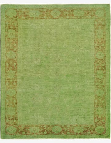 5' 6 x 6' 9 Hand Knotted Over-Dyed Ziegler Square Rug