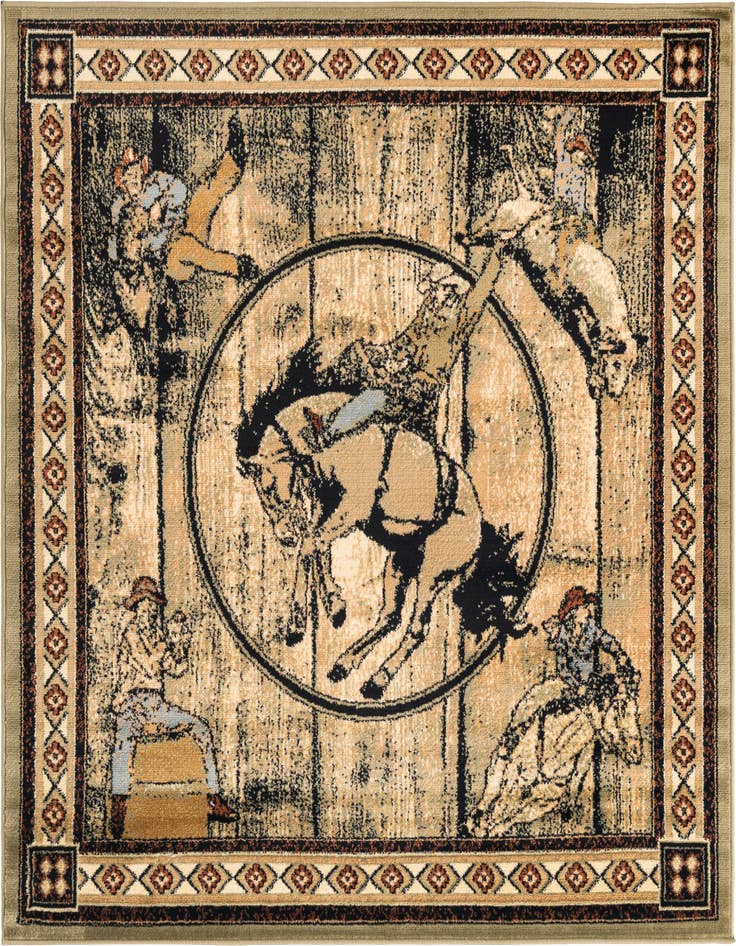 Detail image of 5' 3 x 5' 3 Pioneer Square Rug