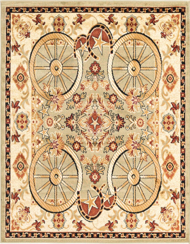 Detail image of 5' 3 x 5' 3 Pioneer Square Rug