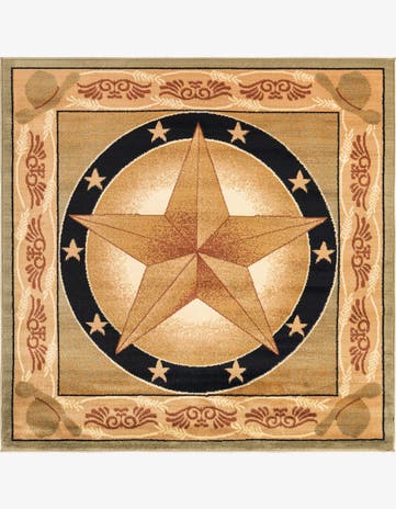 Green Pioneer Square Rug