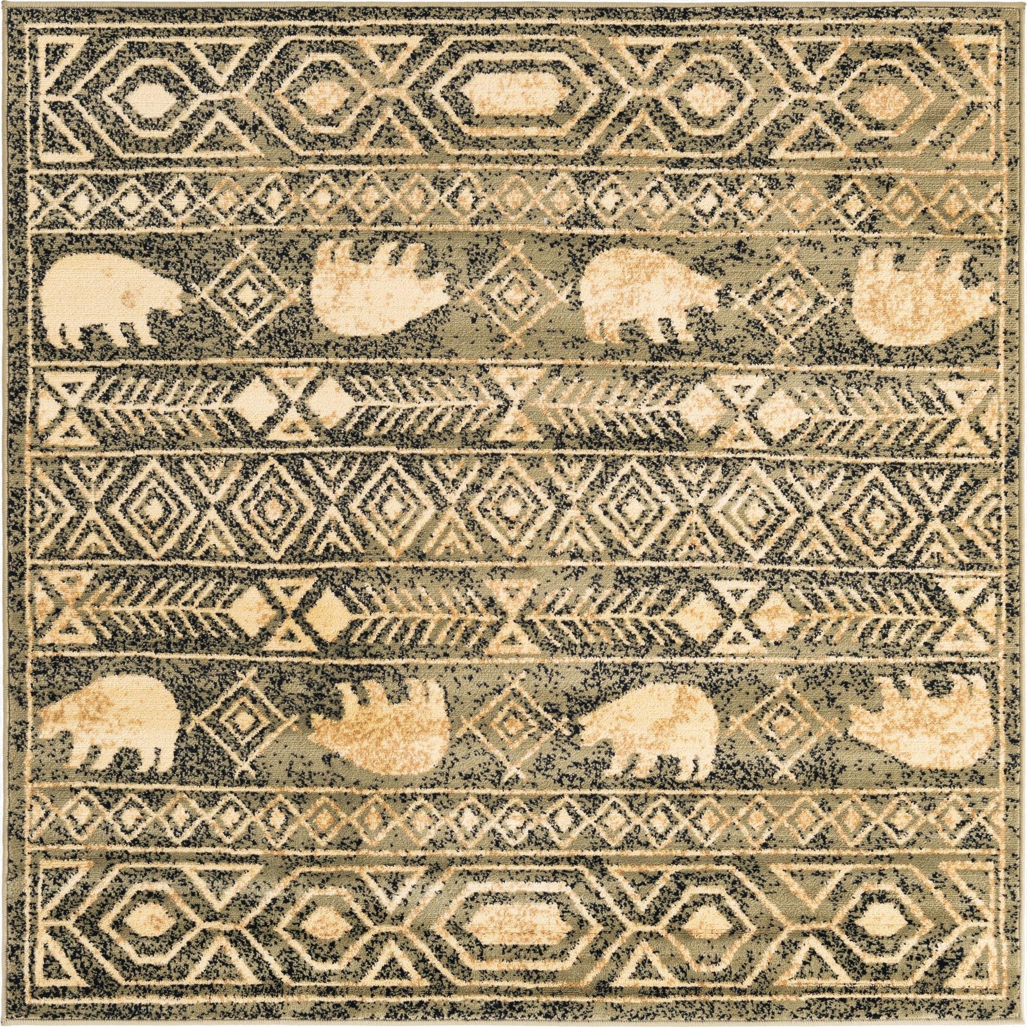 5' 3 x 5' 3 Pioneer Square Rug