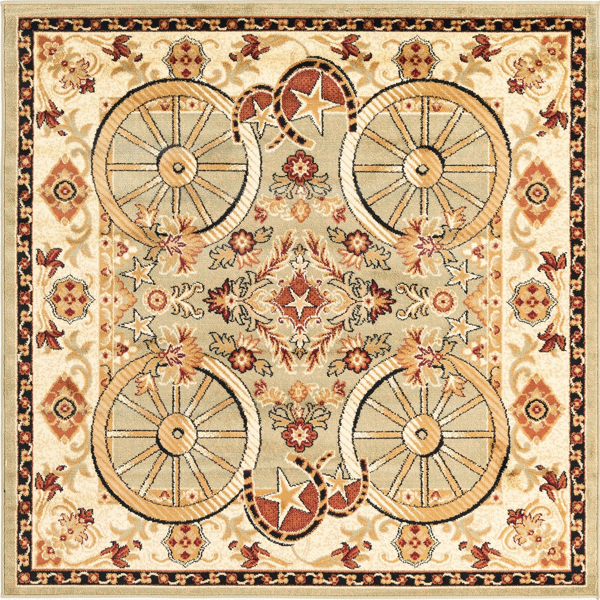 5' 3 x 5' 3 Pioneer Square Rug