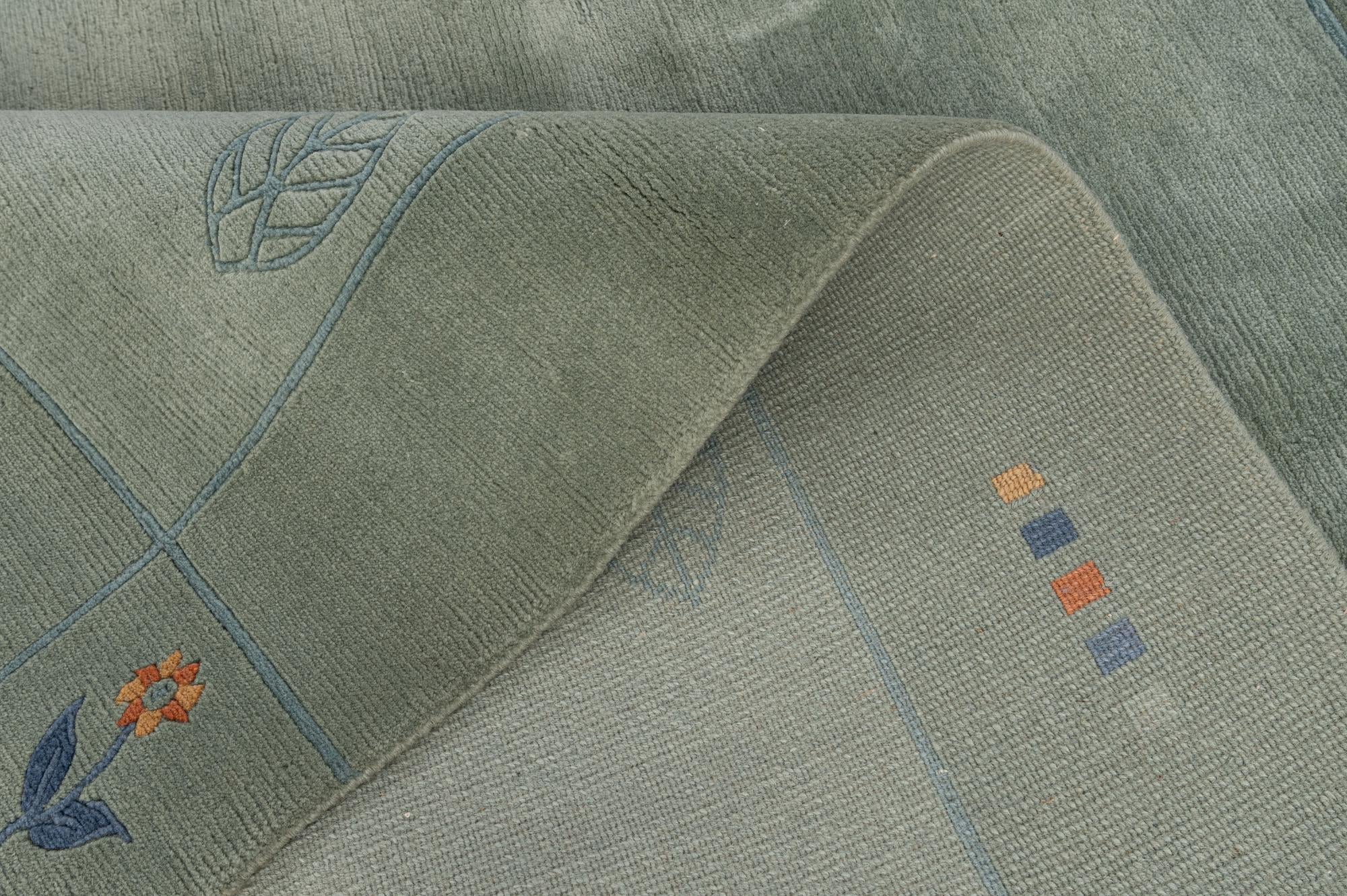 6' 8 x 6' 8 Hand Knotted Tibet Wool Square Rug