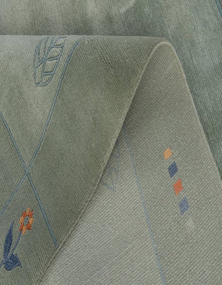 Detail image of 6' 8 x 6' 8 Hand Knotted Tibet Wool Square Rug