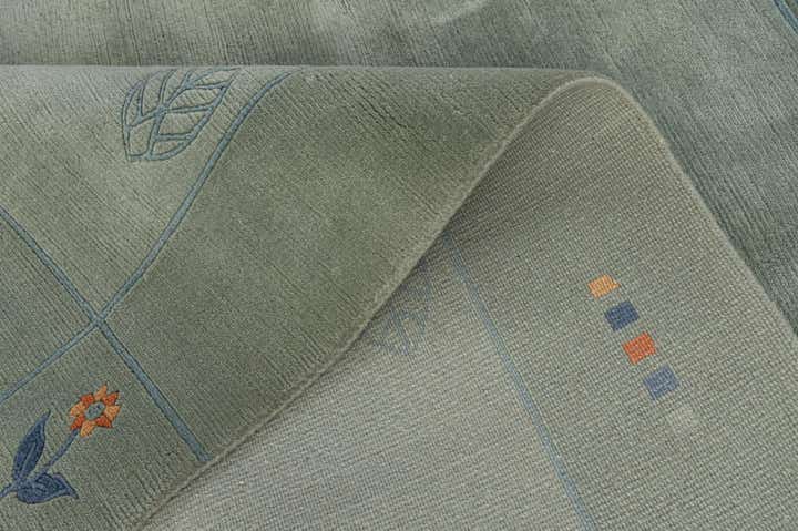 6' 8 x 6' 8 Hand Knotted Tibet Wool Square Rug