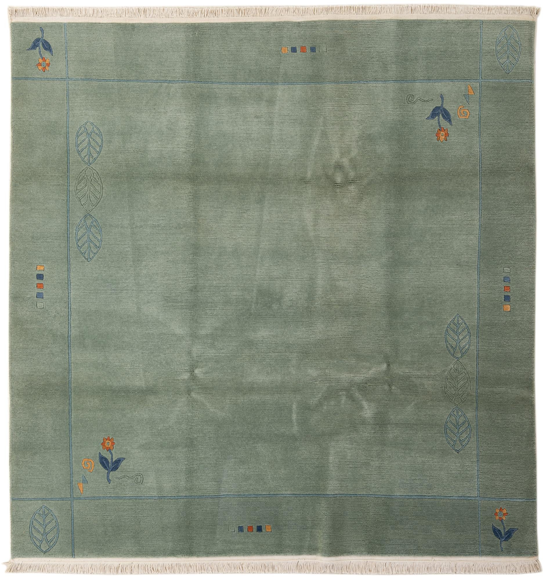 6' 8 x 6' 8 Hand Knotted Tibet Wool Square Rug