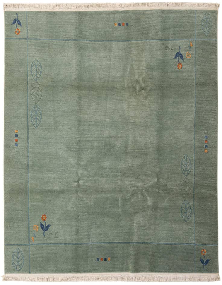 Detail image of 6' 8 x 6' 8 Hand Knotted Tibet Wool Square Rug