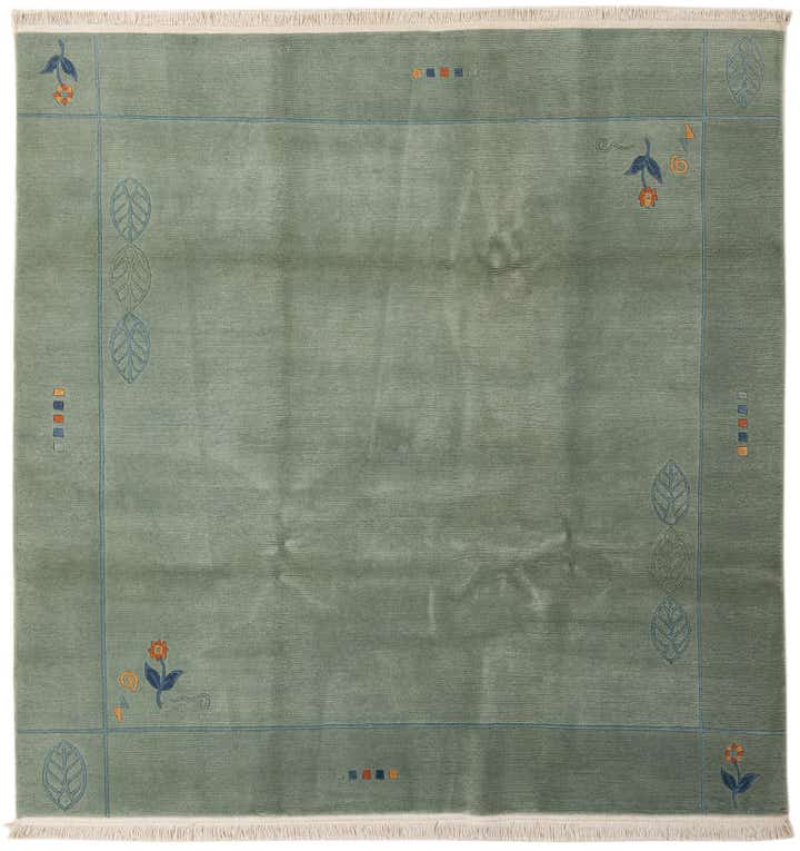 6' 8 x 6' 8 Hand Knotted Tibet Wool Square Rug