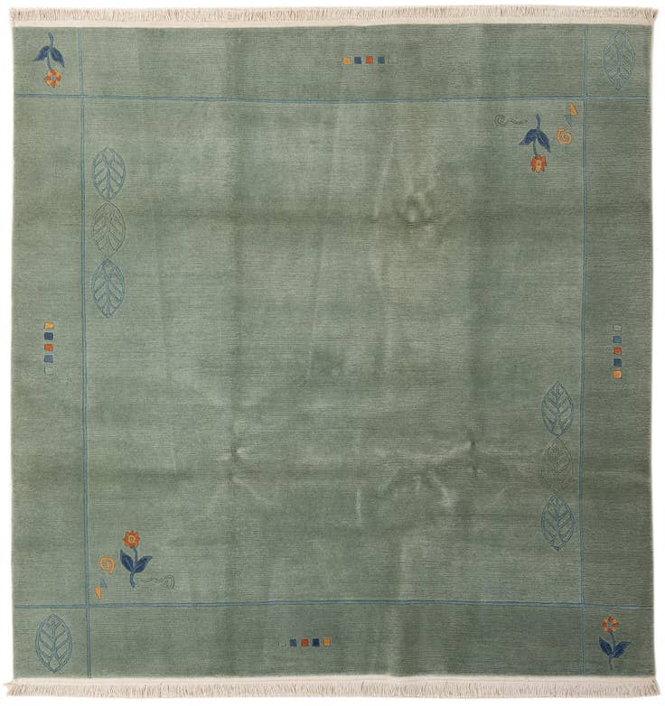 Detail image of 6' 8 x 6' 8 Hand Knotted Tibet Wool Square Rug