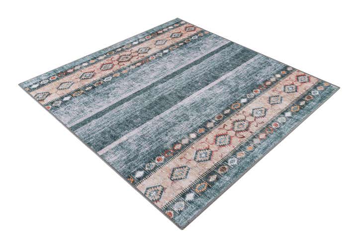 5' x 5' Washable Timeless Square Rug