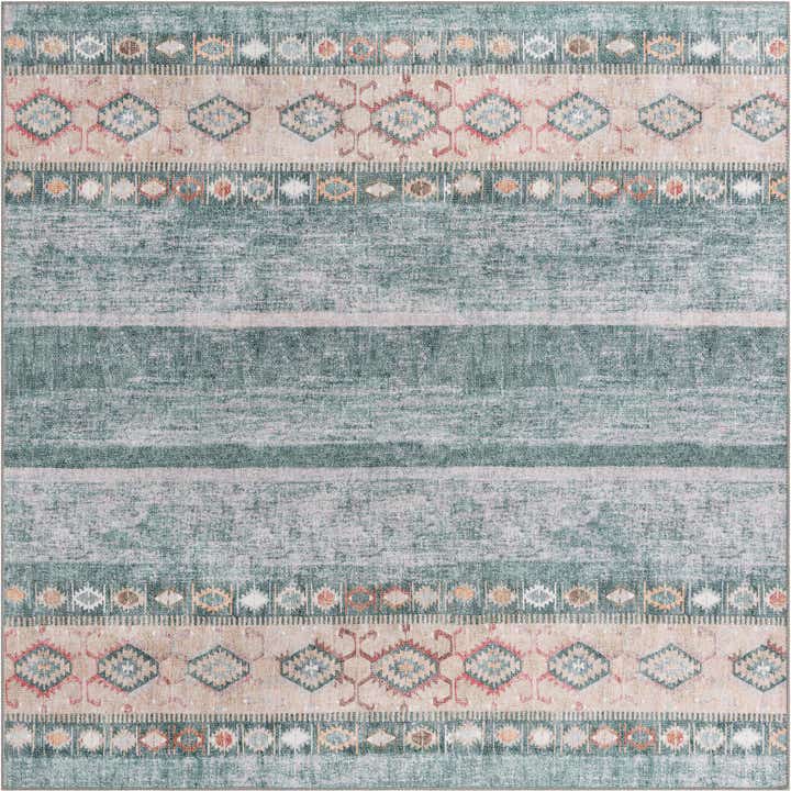 7' 6 x 7' 6 Washable Timeless Square Rug