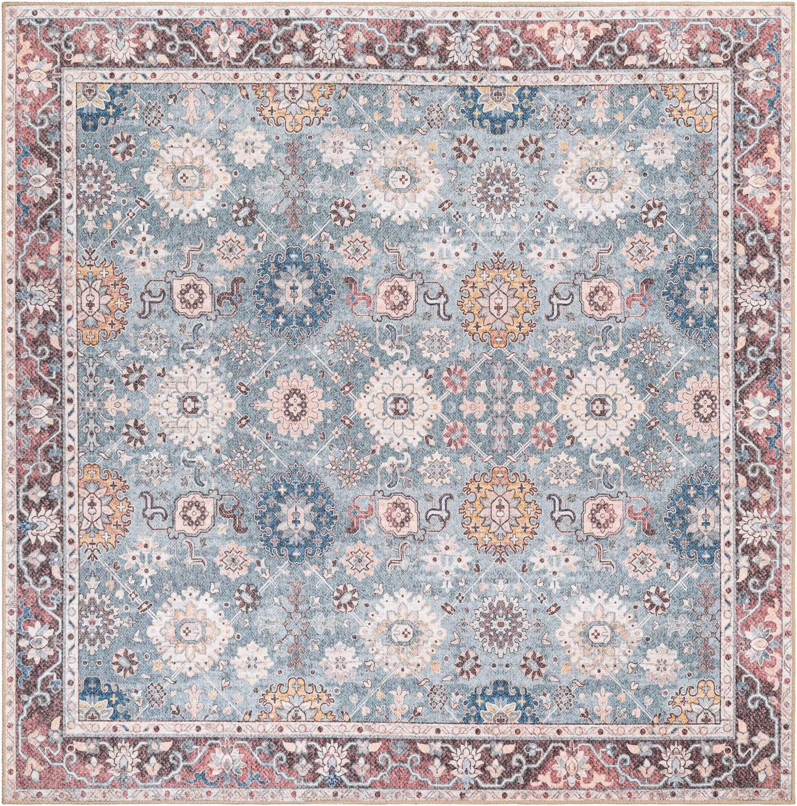 7' 10 x 7' 10 Washable Timeless Square Rug