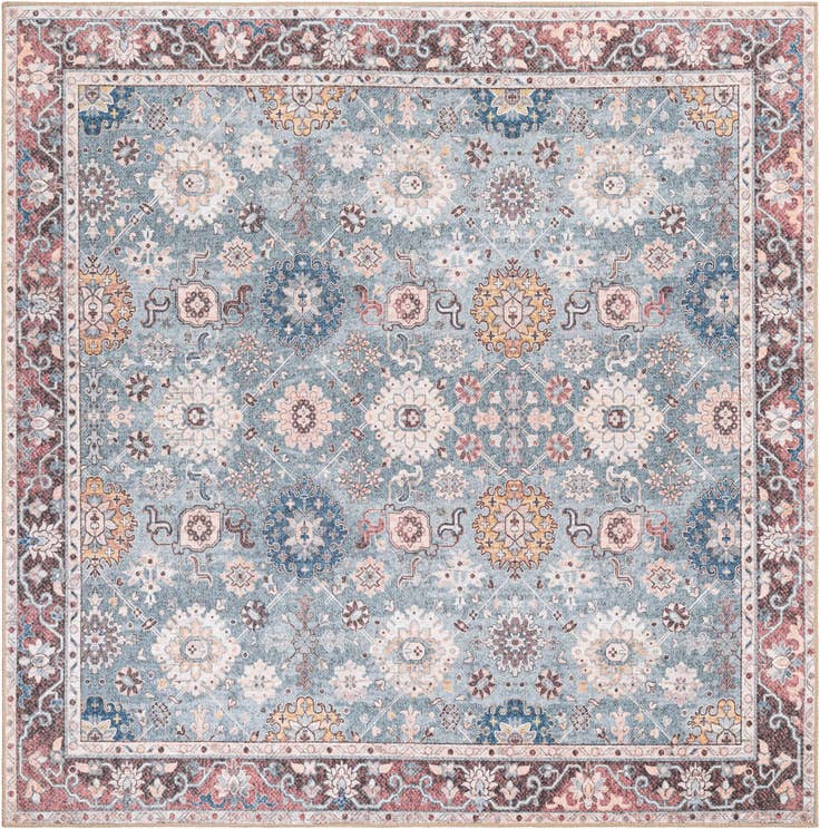 Detail image of 7' 10 x 7' 10 Washable Timeless Square Rug