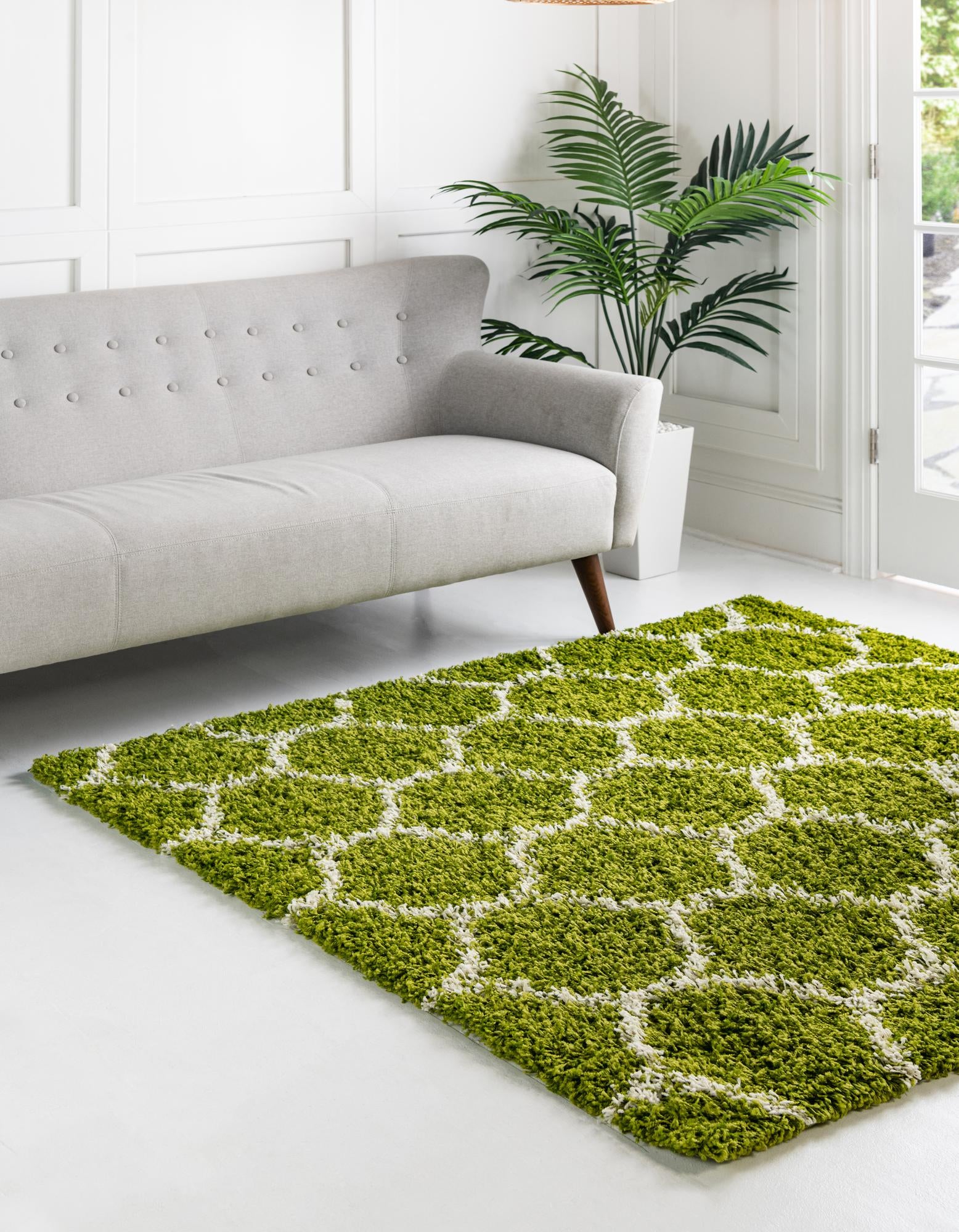 4' x 4' Trellis Shag Square Rug
