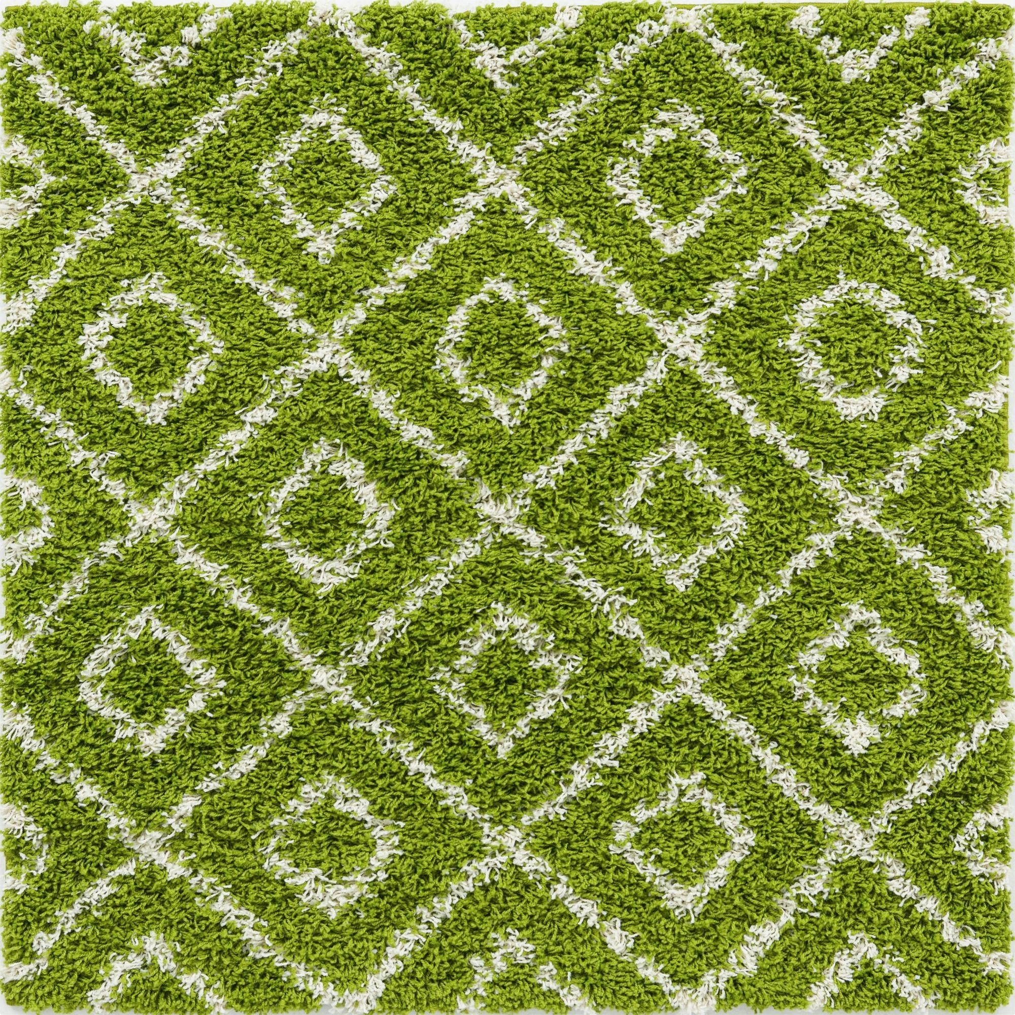 4' x 4' Trellis Shag Square Rug