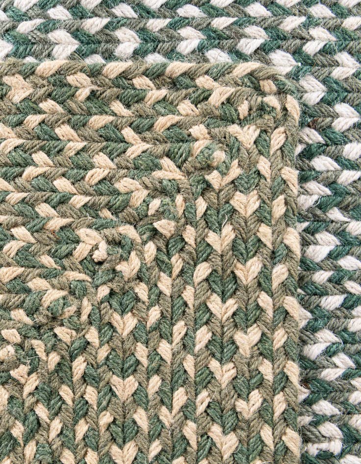 Detail image of 7' 10 x 7' 10  Hand Tweed Braided Jute Square Rug