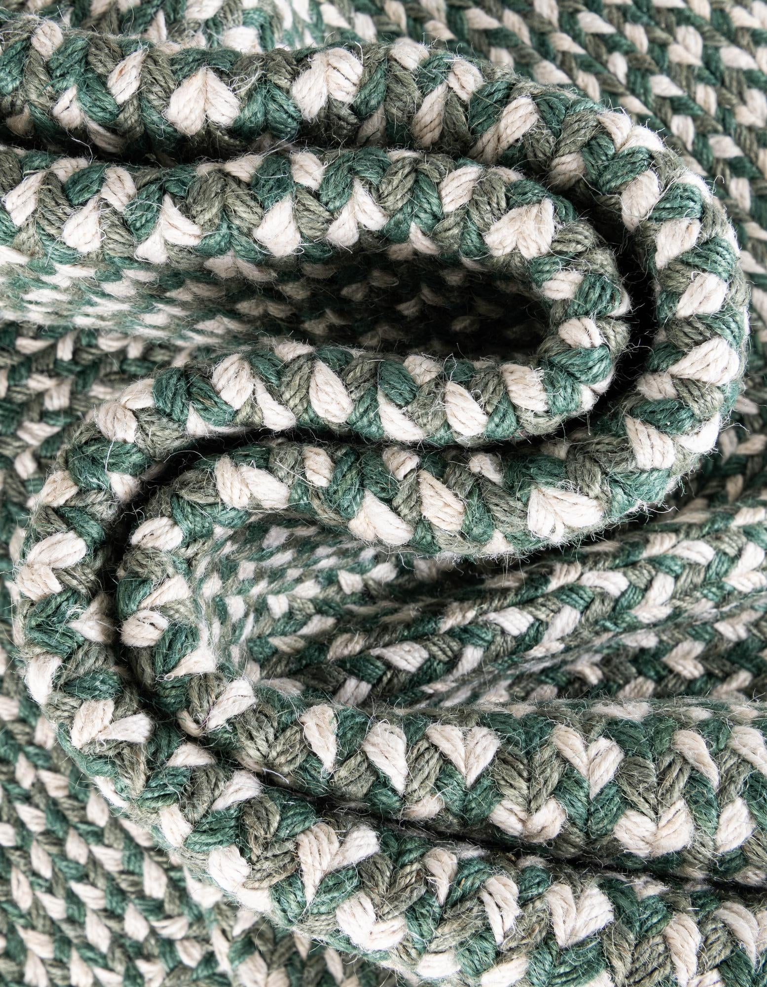 7' 10 x 7' 10 Handmade Tweed Braided Jute Square Rug