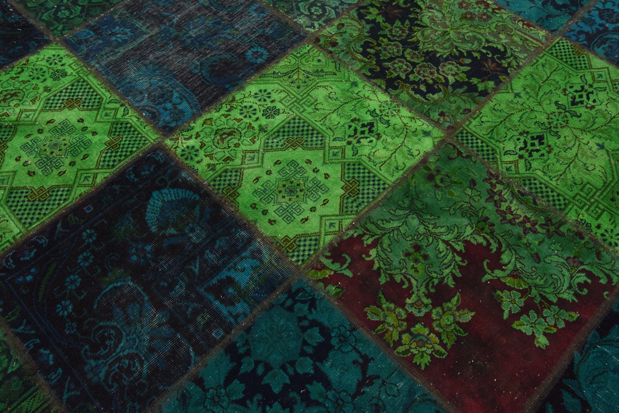 6' 8 x 6' 9 Hand Knotted Ultra Vintage Persian Wool Square Rug