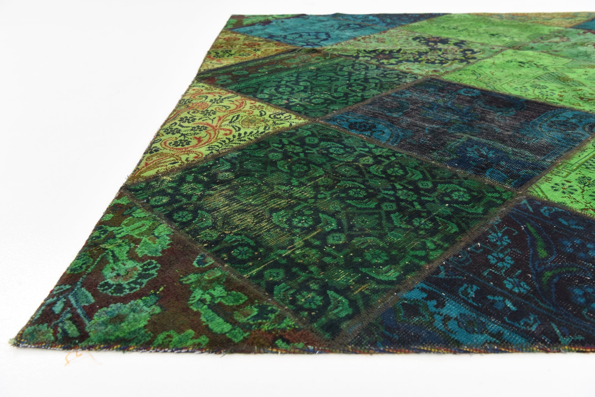 6' 8 x 6' 9 Hand Knotted Ultra Vintage Persian Wool Square Rug