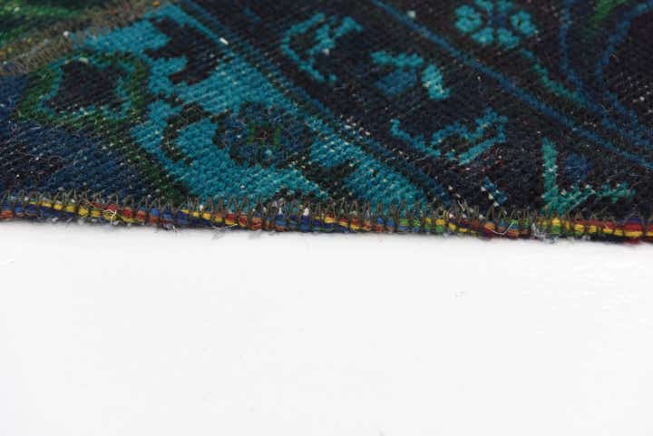 6' 8 x 6' 9 Hand Knotted Ultra Vintage Persian Wool Square Rug