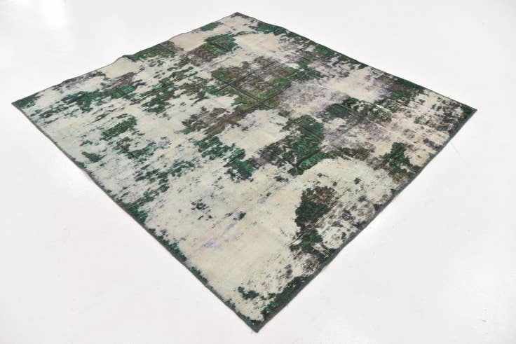 Detail image of 6' x 6' 6 Hand Knotted Ultra Vintage Persian Wool Square Rug