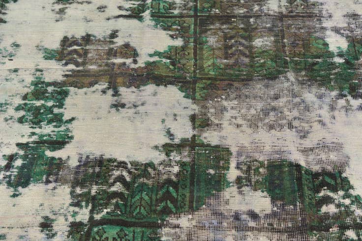 Detail image of 6' x 6' 6 Hand Knotted Ultra Vintage Persian Wool Square Rug