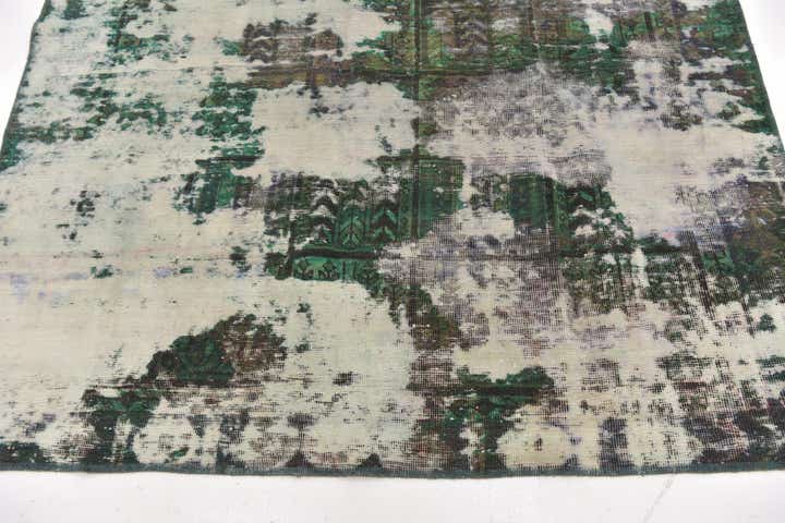 6' x 6' 6 Hand Knotted Ultra Vintage Persian Wool Square Rug