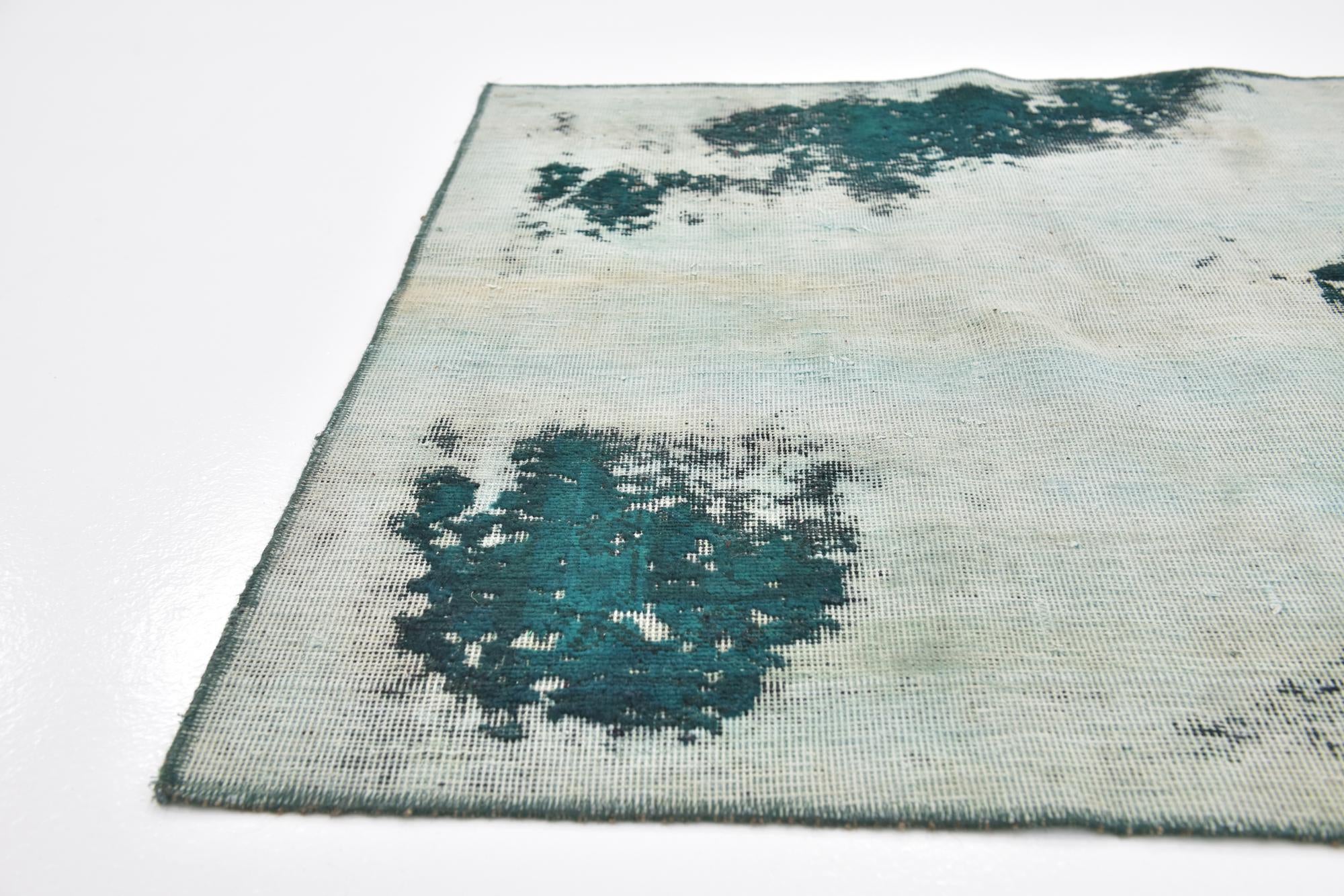 3' 6 x 4' 5 Hand Knotted Ultra Vintage Persian Wool Square Rug