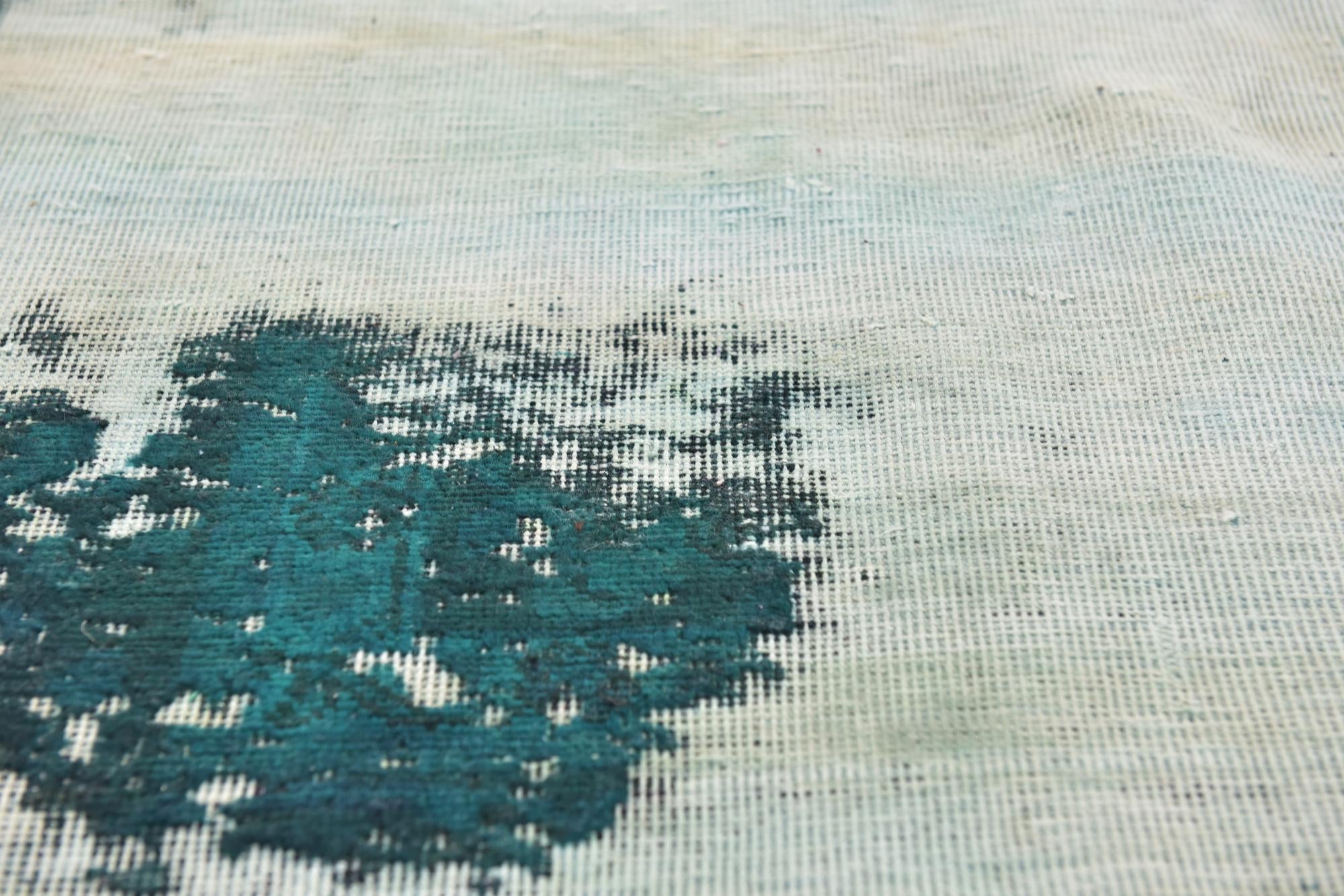 3' 6 x 4' 5 Hand Knotted Ultra Vintage Persian Wool Square Rug