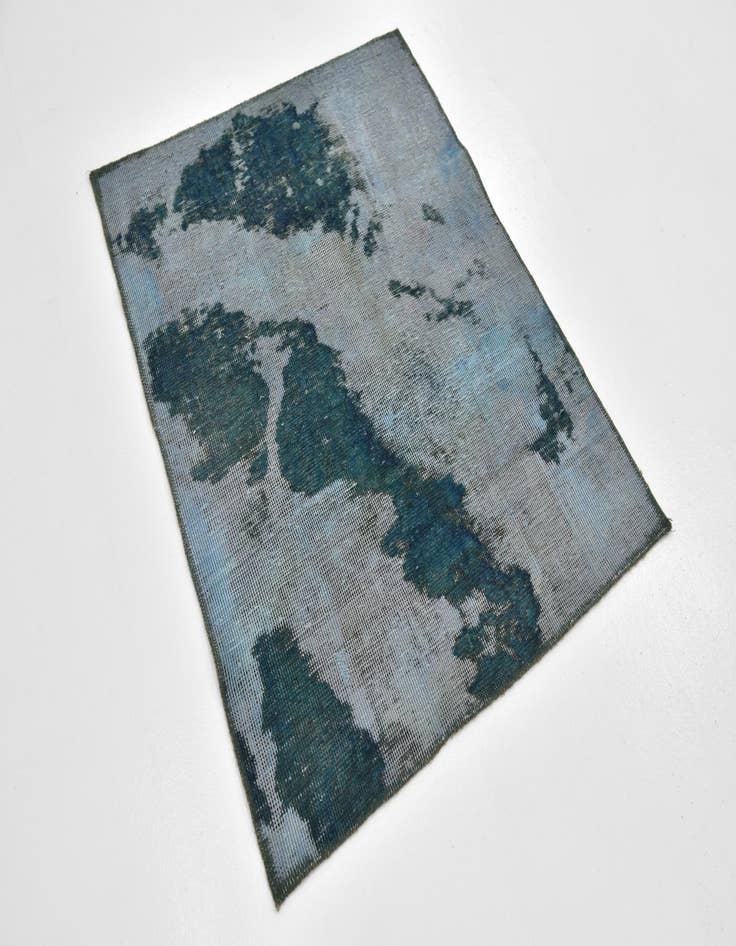 Detail image of 3' x 3' 8  Hand Knotted Ultra Vintage Persian Wool Square Rug