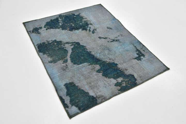 3' x 3' 8 Hand Knotted Ultra Vintage Persian Wool Square Rug