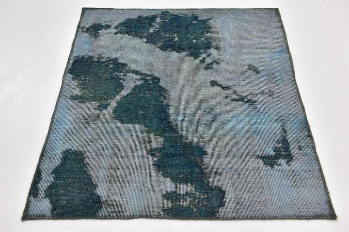 3' x 3' 8 Hand Knotted Ultra Vintage Persian Wool Square Rug
