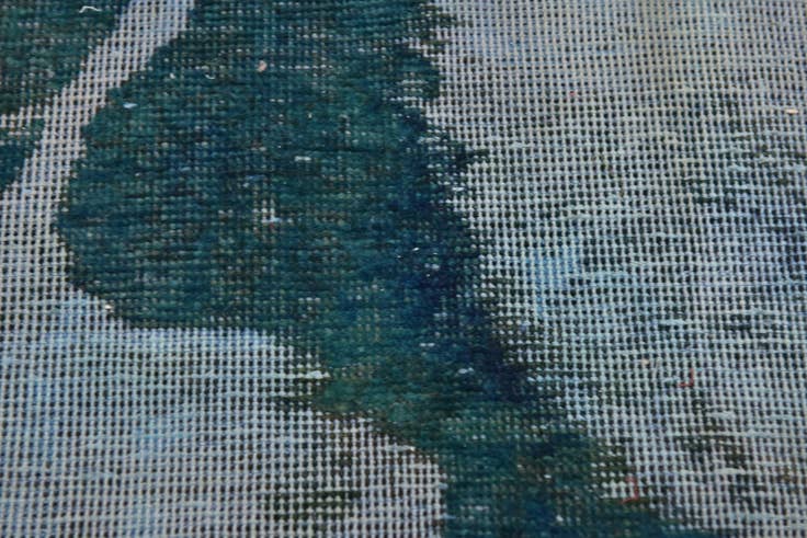 Detail image of 3' x 3' 8 Hand Knotted Ultra Vintage Persian Wool Square Rug