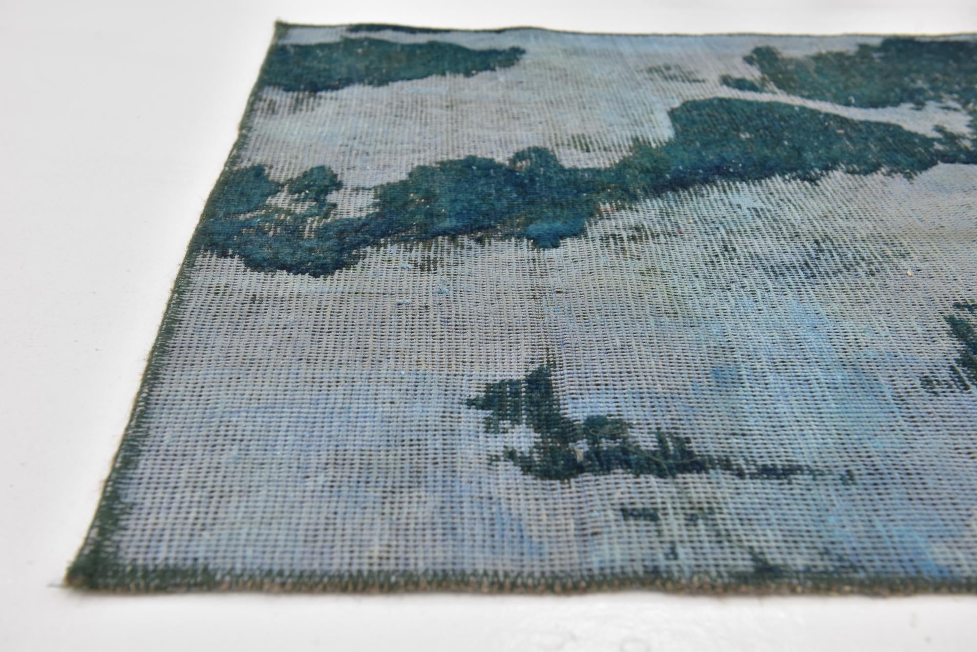 3' x 3' 8 Hand Knotted Ultra Vintage Persian Wool Square Rug