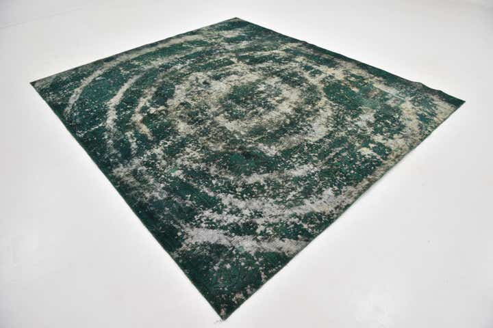 7' 10 x 9' Hand Knotted Ultra Vintage Persian Wool Square Rug
