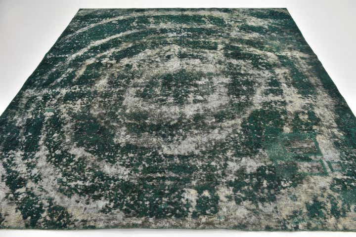 7' 10 x 9' Hand Knotted Ultra Vintage Persian Wool Square Rug