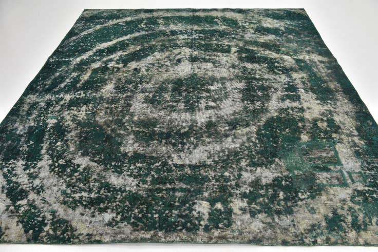 Detail image of 7' 10 x 9' Hand Knotted Ultra Vintage Persian Wool Square Rug