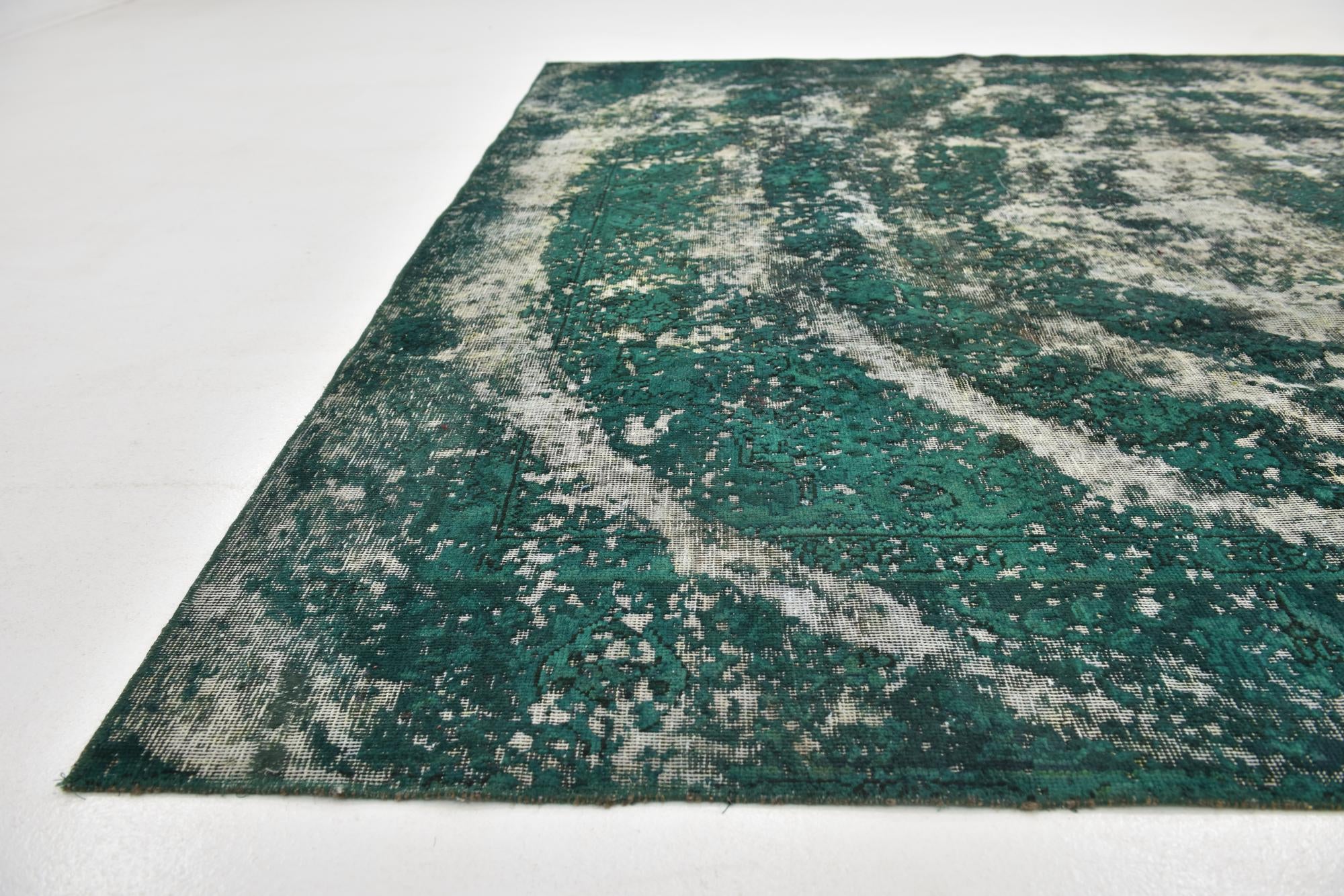7' 10 x 9' Hand Knotted Ultra Vintage Persian Wool Square Rug