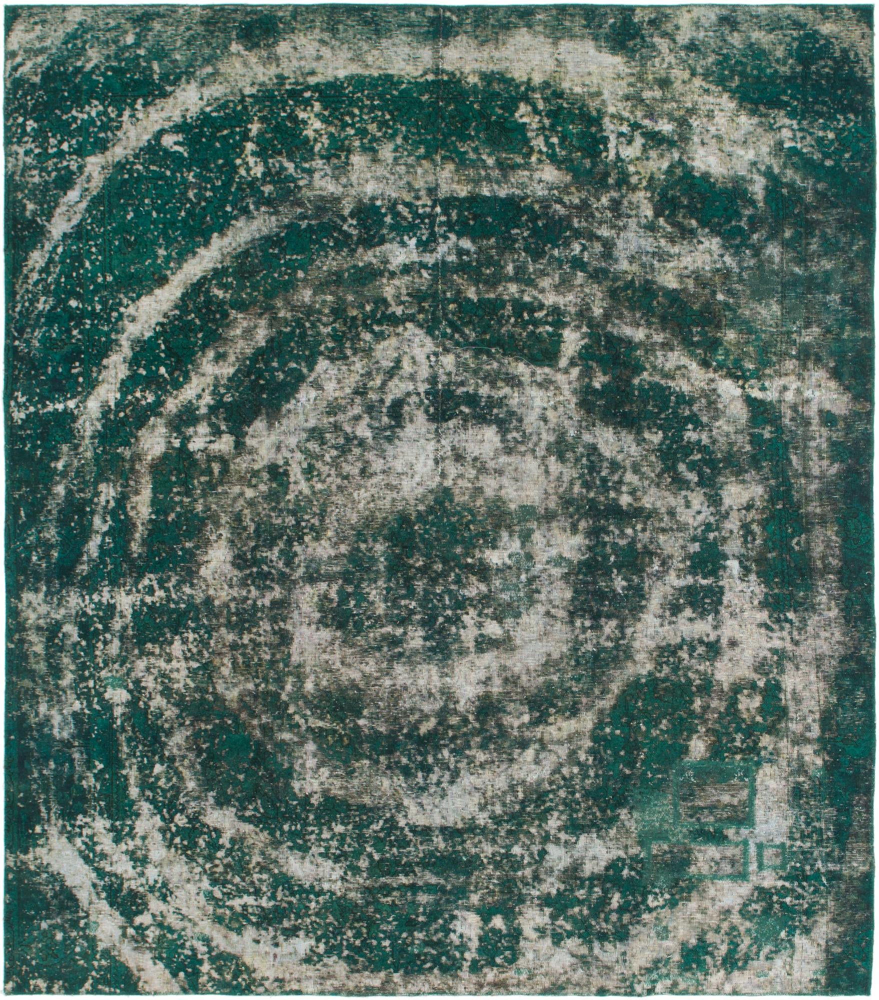 7' 10 x 9' Hand Knotted Ultra Vintage Persian Wool Square Rug
