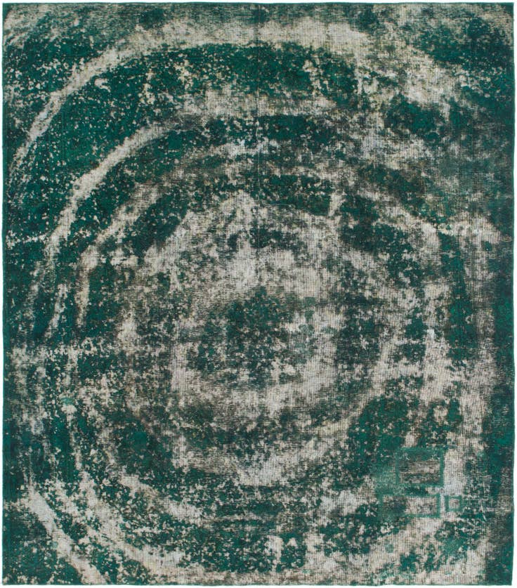 Detail image of 7' 10 x 9' Hand Knotted Ultra Vintage Persian Wool Square Rug