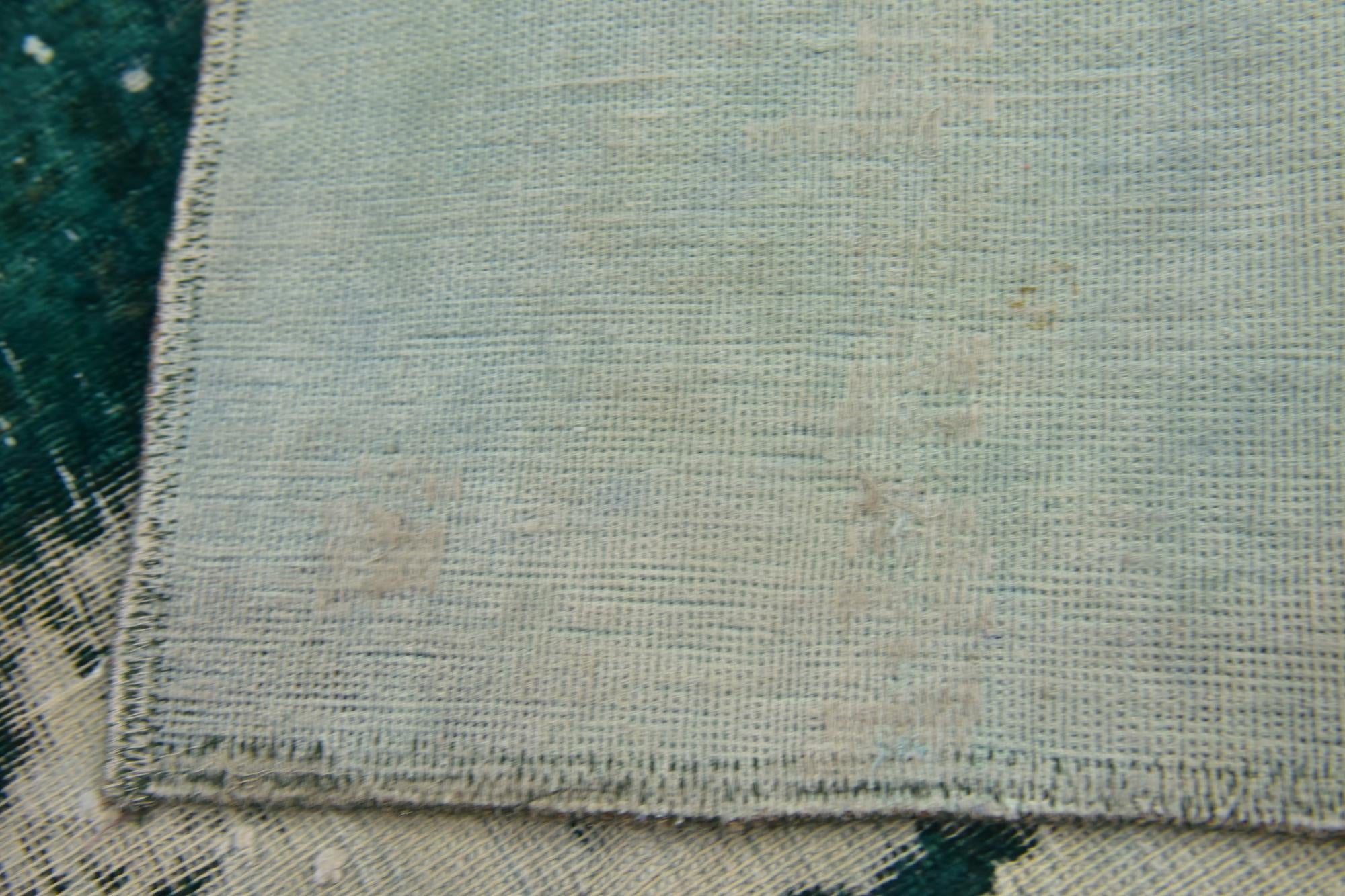 6' 8 x 7' 3 Hand Knotted Ultra Vintage Persian Wool Square Rug