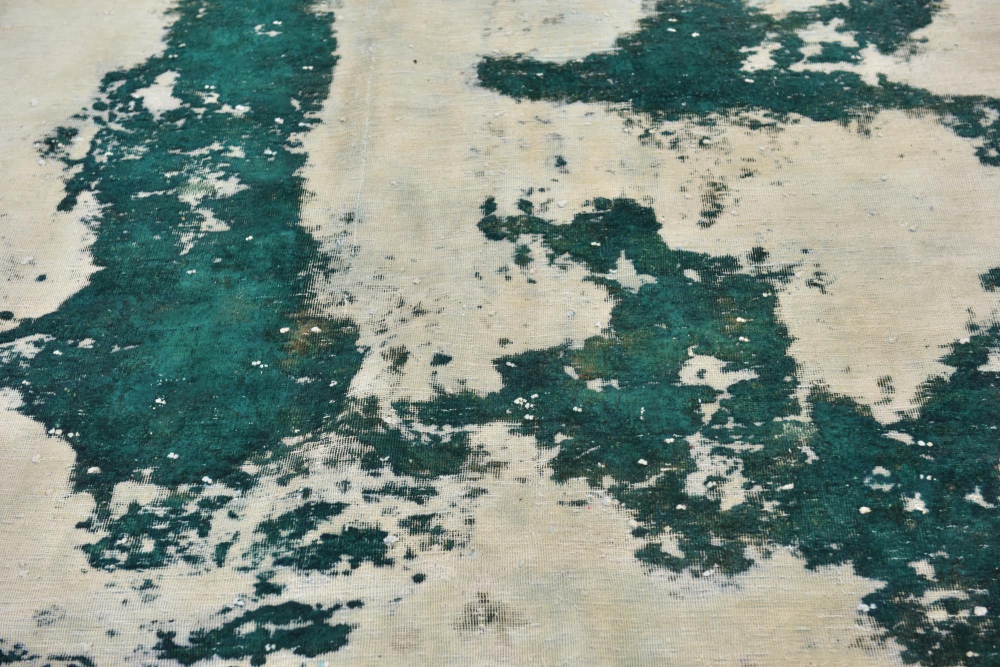 6' 8 x 7' 3 Hand Knotted Ultra Vintage Persian Wool Square Rug