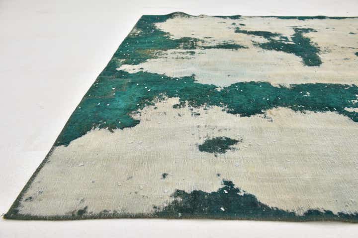 6' 8 x 7' 3 Hand Knotted Ultra Vintage Persian Wool Square Rug