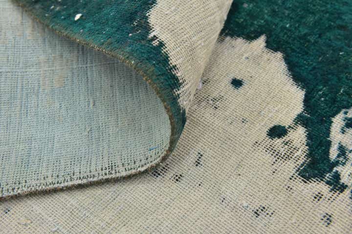 6' 8 x 7' 3 Hand Knotted Ultra Vintage Persian Wool Square Rug