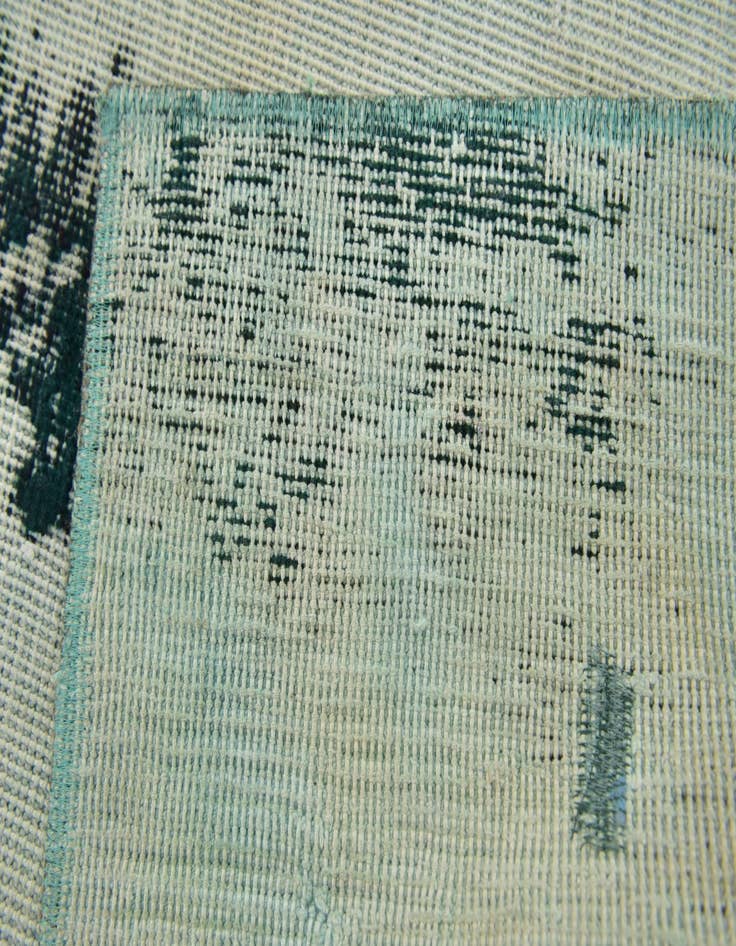 Detail image of 4' x 4' 3  Hand Knotted Ultra Vintage Persian Wool Square Rug