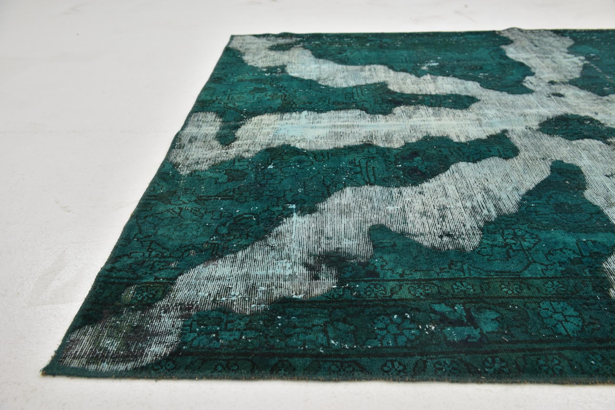 5' 2 x 6' 5 Hand Knotted Ultra Vintage Persian Wool Square Rug