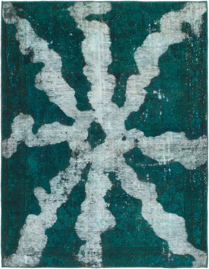Detail image of 5' 2 x 6' 5 Hand Knotted Ultra Vintage Persian Wool Square Rug