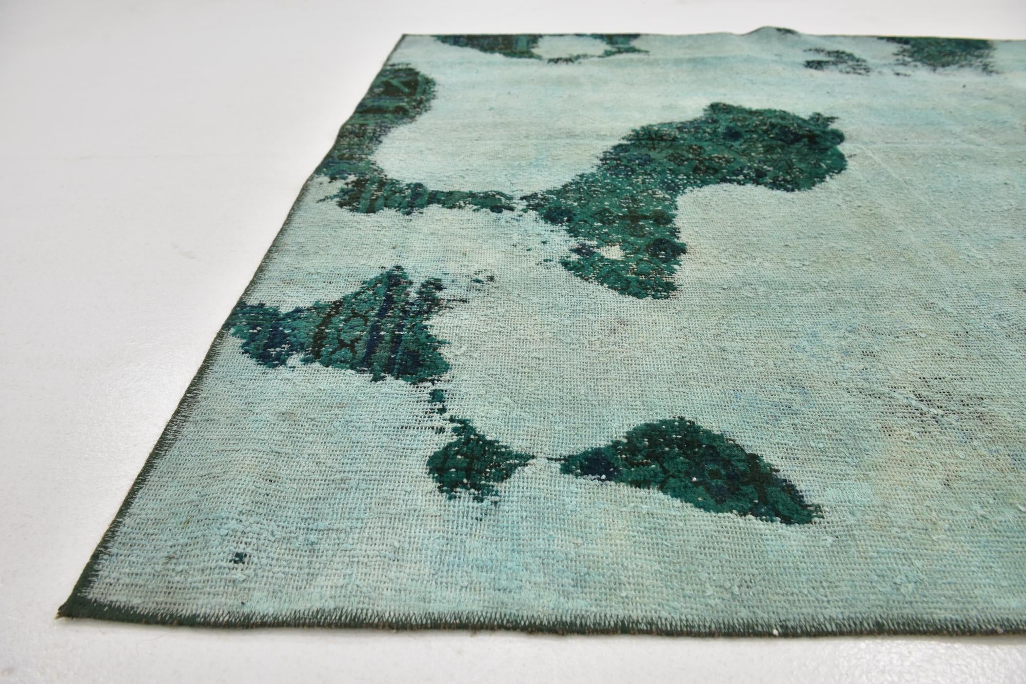5' 8 x 6' 5 Hand Knotted Ultra Vintage Persian Wool Square Rug