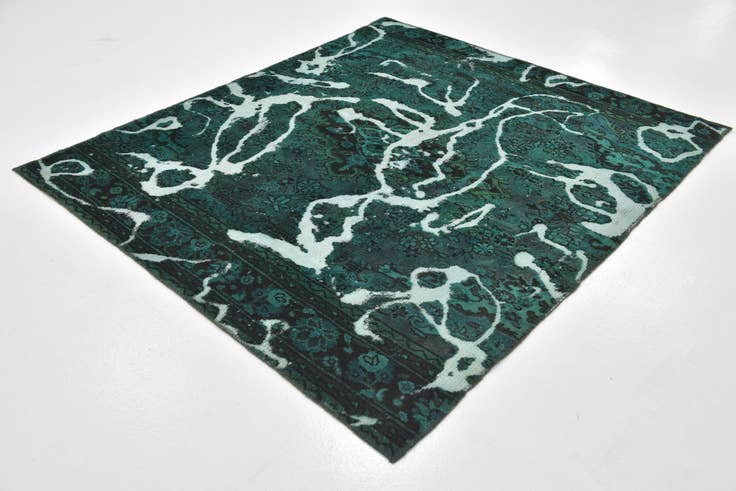 Detail image of 5' 5 x 6' 3 Hand Knotted Ultra Vintage Persian Wool Square Rug