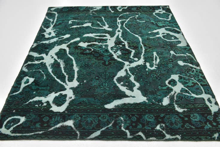 Detail image of 5' 5 x 6' 3 Hand Knotted Ultra Vintage Persian Wool Square Rug